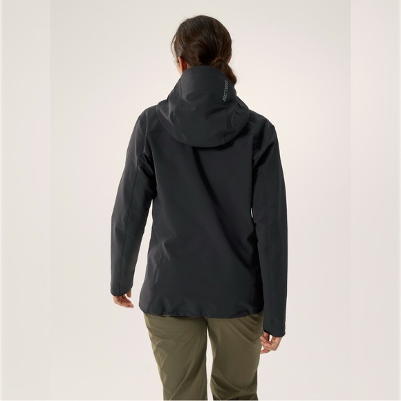Arc’teryx Gamma Hoody Jacket Womens XL Black Nylon Outdoor Hiking Wind Breaker - Picture 2 of 13